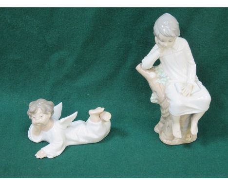 TWO LLADRO GLAZED CERAMIC FIGURES 