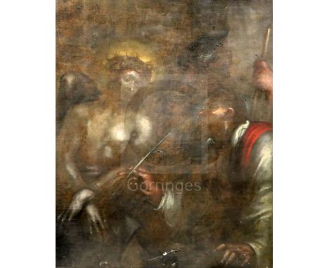 Old Masteroil on canvasChrist and attendants33 x 27in., unframed