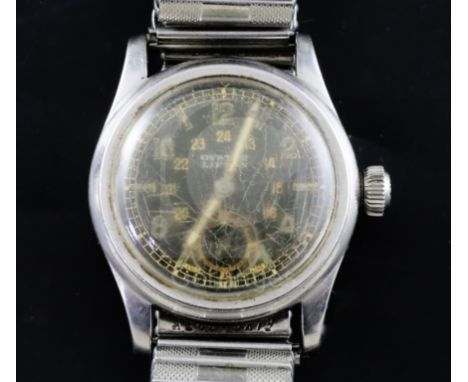 A gentleman's 1940's stainless steel mid-size Rolex Oyster Lipton manual wind wrist watch, made for the Canadian market, with