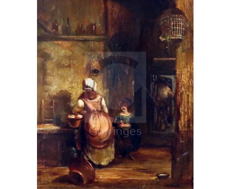 William Collins (1788-1847)oil on wooden panelScullery interiorsigned12.45 x 10.5in.