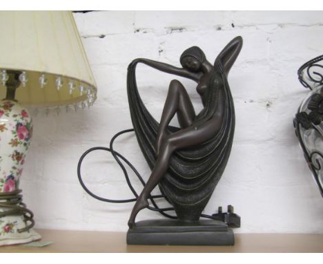 Art Deco Flamboyant Lady Lamp.