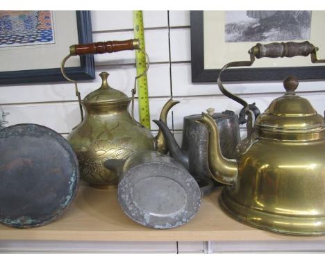 Assorted Brass, Silver plate and Copper.