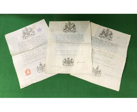 A scrapbook containing various 18th Century and later letters, invitations, etc including Victorian Passports for Edward Wind