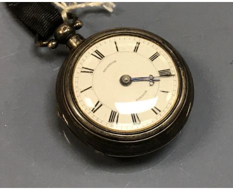 An 18th Century silver pair cased pocket watch, the single fusee movement by Thomas Grignion of London, No'd. 1605, the inner