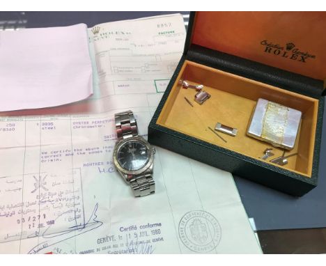 A Rolex Oyster Perpetual Date Just Superlative Chronometer wristwatch, steel cased circa 1980, model No. 49139, together with