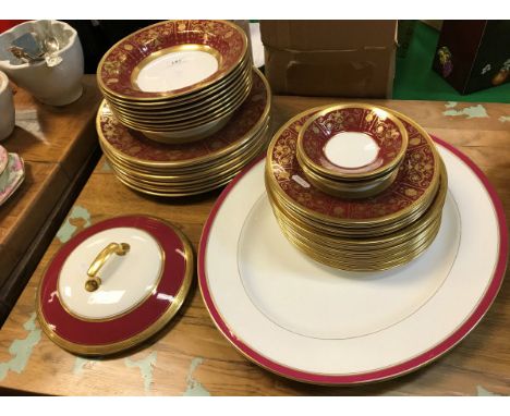 A Thomas Goode "Florette" part dinner service comprising ten dinner plates, eleven bowls, eleven medium plates, five smaller 