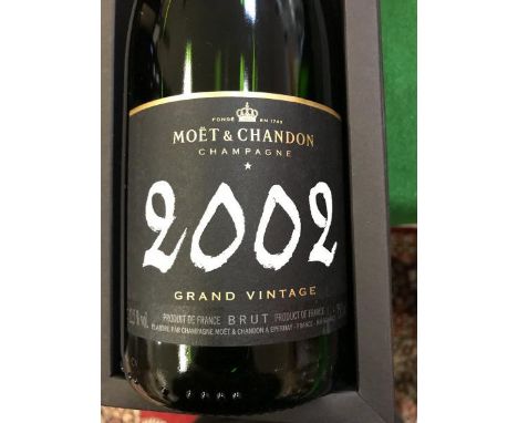 One bottle Moët &amp; Chandon Grand Vintage Champagne 2002 and one bottle Moët &amp; Chandon Grand Vintage Champagne 2004 (2)