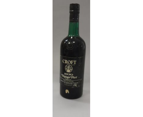 One bottle Croft Vintage Port 1970 (bottled 1972), in wooden case