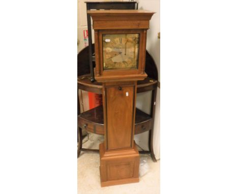 A modern walnut longcase clock of small proportions, the movement by Stanley White with square brass dial in the 18th Century