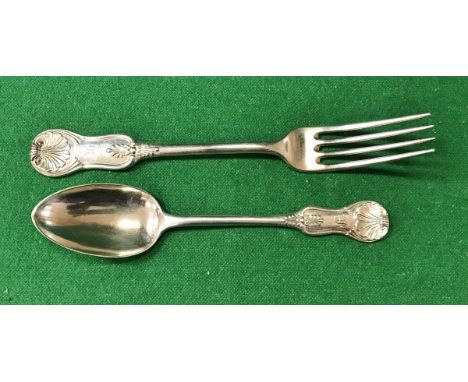 A collection of early Victorian Scottish silver cutlery including four dessert forks (by Samuel Blaikley and George Good, Gla