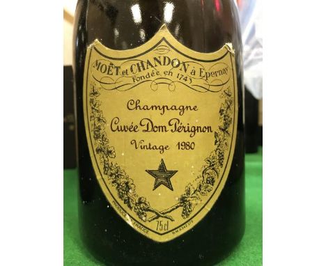 One bottle Dom Pérignon Vintage Champagne 1980