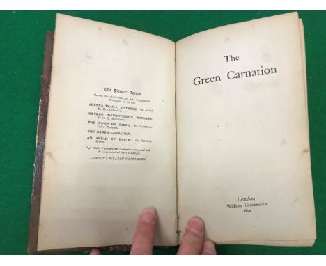 ROBERT HICHENS "The Green Carnation" first edition published 1894 by William Heinemann London