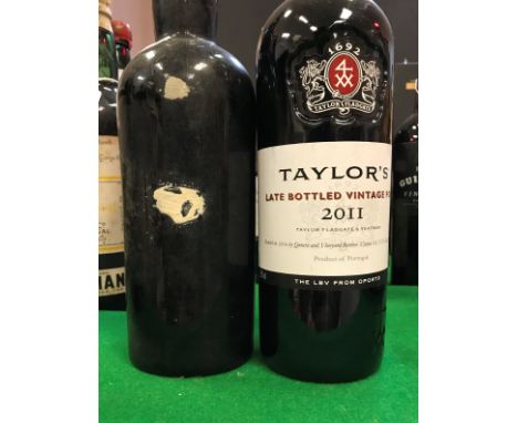 One bottle un-named un-dated Vintage Port, together with a bottle of Taylor's Late Bottled Vintage Port 2011 (2)