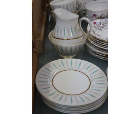 A part Ridgway 'Caprice' tea set, a part Royal Standard 'Fancy Free' tea set, a Royal Worcester 'Verona' gilt decorated table
