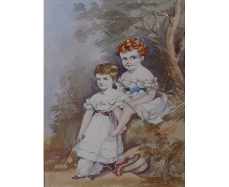 A number of artworks by Caroline Vernon (fl. 1829-1868) including:Pair of studies for a portrait of a little boy, after Joshu