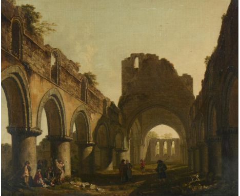 MICHAEL ANGELO ROOKER (BRITISH 1743-1801)BUILDWAS ABBEY, SHROPSHIRE Inscribed `Buildwas Abbey/M.Rooker,/Jno. Newington Hughes