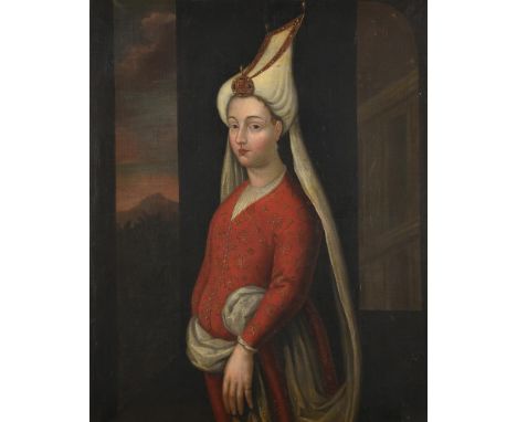 CIRCLE OF JEAN-BAPTISTE VANMOUR (FLEMISH 1671-1737)PORTRAIT OF A LADY IN OTTOMAN DRESSOil on canvas104 x 85cm (40¾ x 33¼ in.)