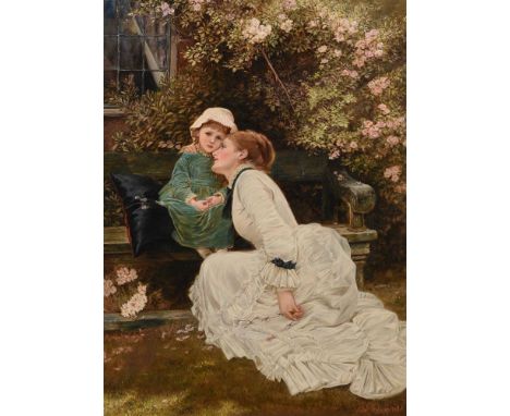 MARY ELLEN STAPLES NEE EDWARDS (BRITISH FL. 1862-1908)BABY'S BETTEROil on canvasSigned M. E. Edwards (lower right) and signed