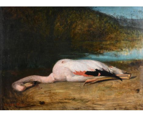 MATHILDE MARTIN (19TH CENTURY) THE FLAMINGOOil on canvasSigned (lower left)65 x 91cm (25½ x 35¾ in.)Provenance: The Simon Nea