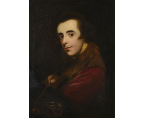 JAMES SHAW (BRITISH FL. 1769-1784)SELF PORTRAIT WITH A PALETTEOil on canvas59 x 43cm (23 x 16¾ in.)Provenance:The Wodehouse, 