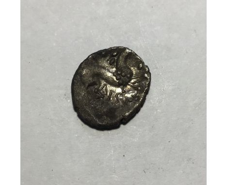 Celtic Britain, Iceni AESU type 30-45 AD Silver Unit, obv- two opposed crescents, rev- Horse with Six pellets on Shoulder. Ap