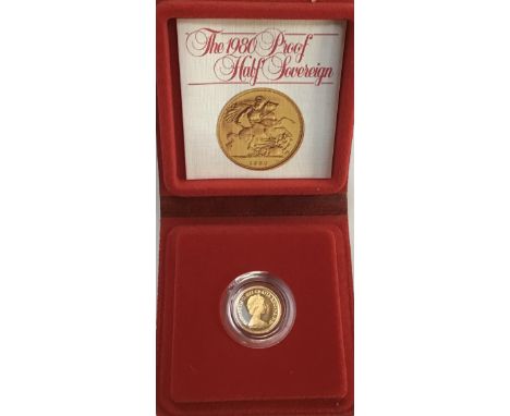 Royal Mint Proof 1980 Half Sovereign In Original Case with Certificate of Authenticity. Also comes with the Original outer bo