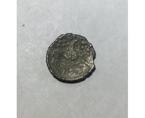Celtic Britain, Iceni AESU type 30-45 AD Silver Unit, obv- two opposed crescents, rev- Horse with Six pellets on Shoulder. Ap