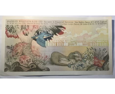 Scarce Bradbury Wilkinson &lsquo;Christopher Wren&rsquo; Concept/Advertisement Banknote, by Bradbury Wilkinson &amp; Co Ltd, 