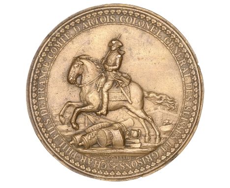 Lorthior, Pierre-Joseph (French, 1733-1813); b. Lille   FRANCE, Charles-Philippe d’Artois, 1773, a uniface cast bronze seal b