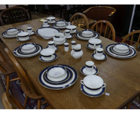 A Royal Doulton 'Stanwyck' pattern Dinner Service,&nbsp;comprising also part Tea and Coffee Service, with setting for six, in