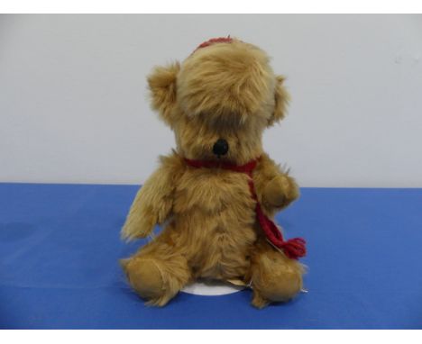 Teddy Bear; A 1950's Alpha Farnell 'Toffee' Bear,&nbsp;with light brown mohair, orange and black plastic eyes, black stitched