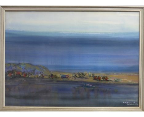 20th Century School, Seascape, Watercolour,&nbsp;signed M McLennan '69, with personal message, 21in (58cm) x 27in (63cm), fra