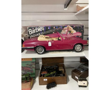 A Mattel Barbie Jaguar XJS Open Topped Sports car, boxed with paperwork. 