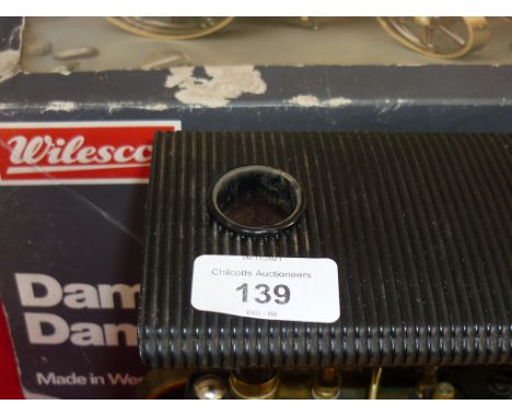 Wilesco D406 live steam Traction Engine (Dampftraktoren), brass/black finish, boxed with instructions, overall good condition