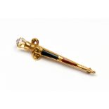 Beneden wettelijk gehalte (375/000) gouden Schotse speld.