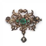 Zilveren broche 19e eeuw.