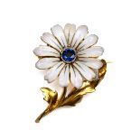 Frankrijk, 18 kt. gouden broche.