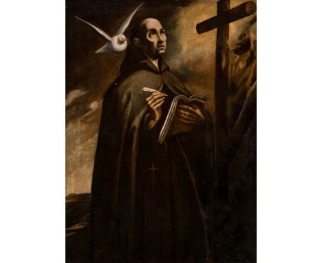 DOMENIKO THEOTOKOPOULOS "El Greco" School (Candia, Crete, 1541 - Toledo, 1614); c.1600."Franciscan Saint".Oil on canvas.It pr