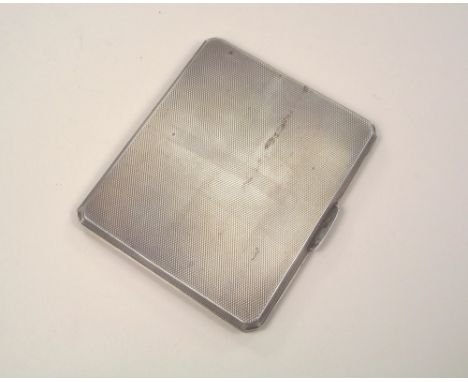 CIGARETTE CASE. An Art Deco engine turned cigarette case.