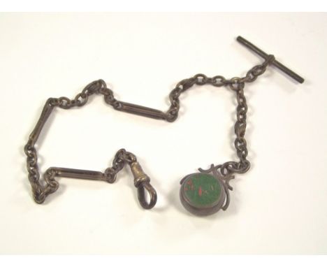 FOB CHAIN. A lady's silver watch chain, with swivel fob.