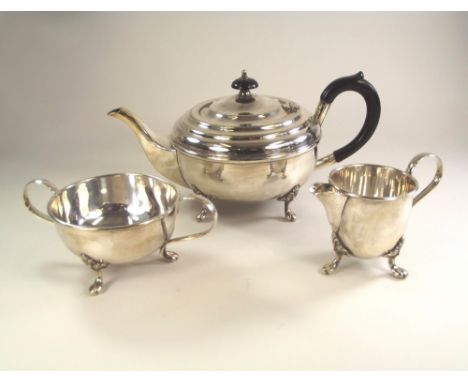 TEA SERVICE. An EPNS three piece tea service.