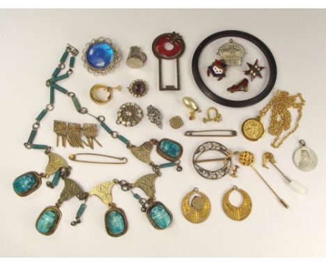 COSTUME JEWELLERY. Including marcasite, enamel, filigree, paste etc.