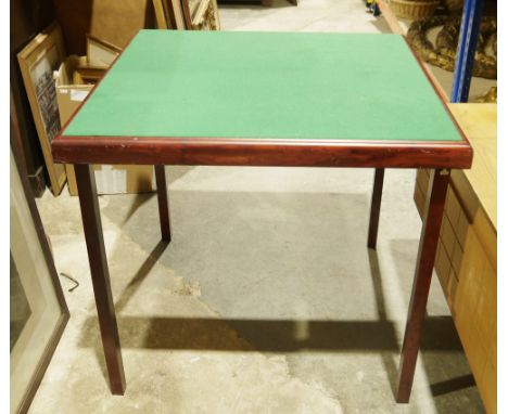 Modern folding card table with baize top