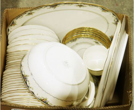 Part dinner service by Milaska, bone china, CAP06 Millefleur pattern (3 boxes)&nbsp;