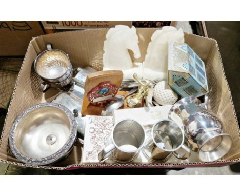 Lacquer box and cover&nbsp;with painted decoration containing a small quantity of textiles, a set of scales,&nbsp;a case of b