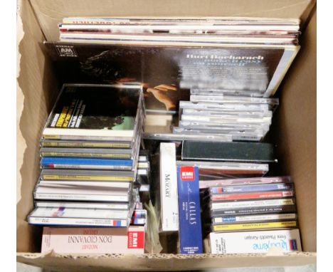 Quantity of CDs mainly classical and some LPs together with a small quantity of books&nbsp;including Winston Churchill "Histo