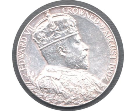 1902 EDWARD VII AND QUEEN ALEXANDRA CORONATION SILVER MEDALLION