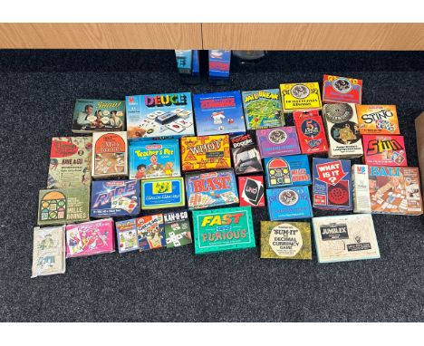 32 vintage indoor parlour board games, chad valley, pepys etc 
