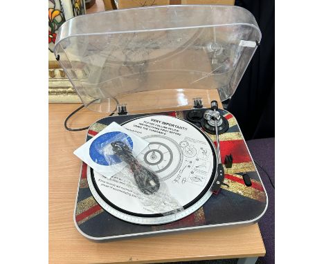 Vintage record player, untested 