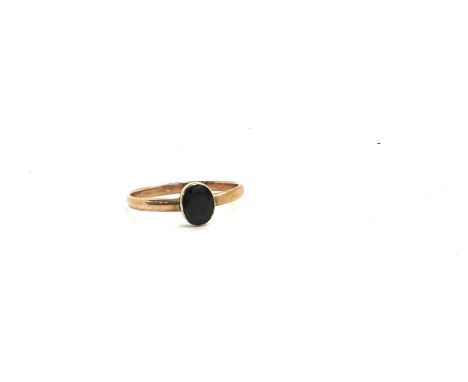 Antique unmarked gold Georgian flat cut almandine garnet ring overall good condition UK size R 1.6 grams 